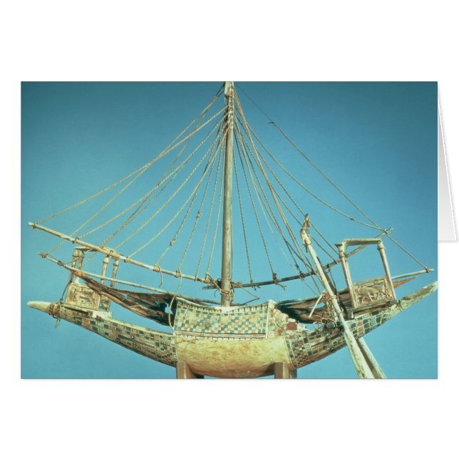 Modell för faraos båtar hälsningskort (Framsidan Horizontal)