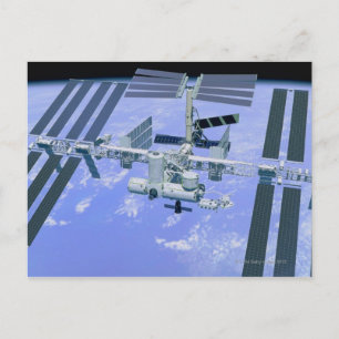 Modell för Internationell Space Station Vykort