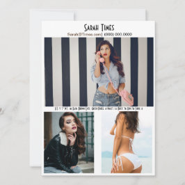 Modell för kvinnliga komp-kort inbjudningar