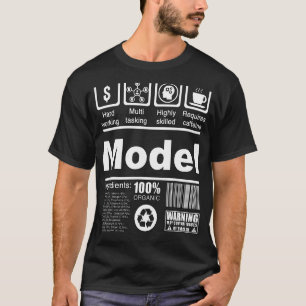 Modell för näringsmässiga förhållanden för modelle t shirt