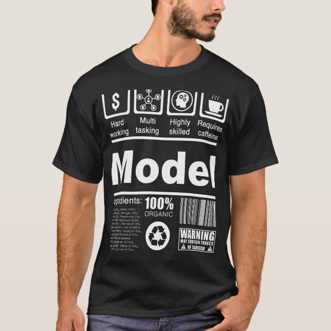 Modell för näringsmässiga förhållanden för modelle t shirt (Framsida)