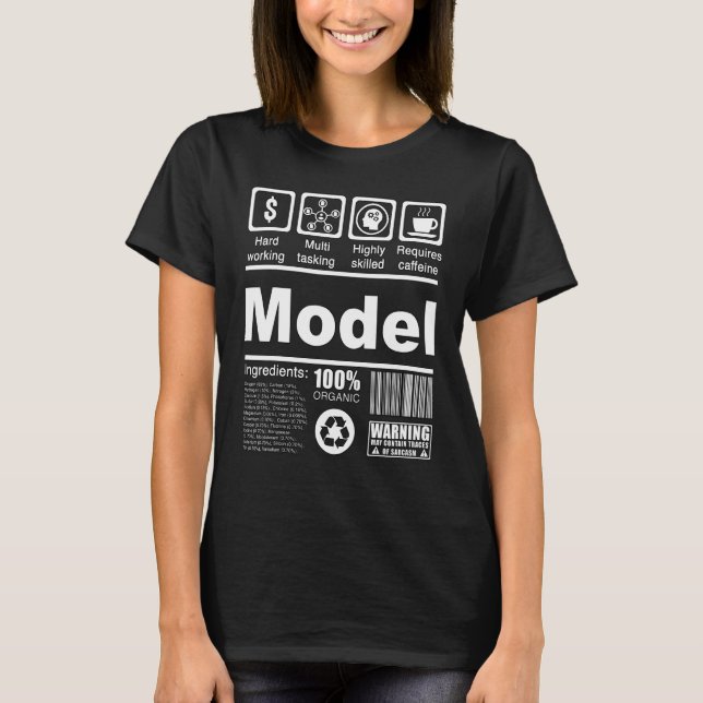 Modell för näringsmässiga förhållanden för modelle t shirt (Framsida)