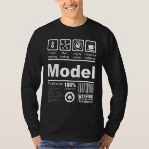Modell för näringsmässiga förhållanden för modelle t shirt