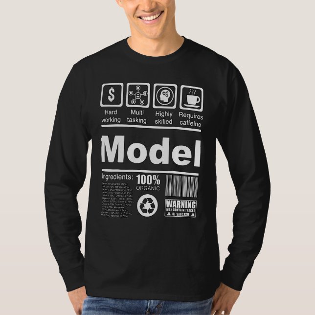 Modell för näringsmässiga förhållanden för modelle t shirt (Framsida)