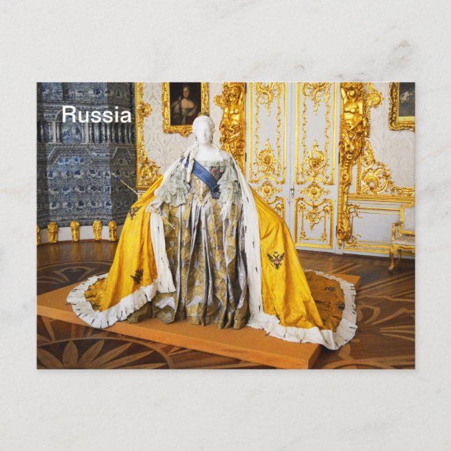 Modell för rysk drottning vykort (Framsida)