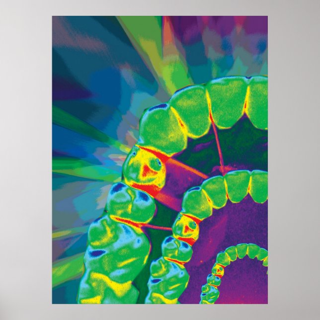 Modell för tänder för tandläkarkontor poster (Framsidan)