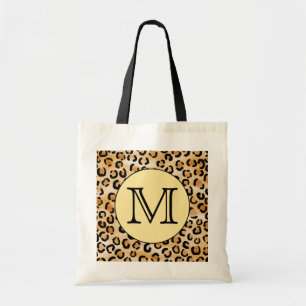 Modell för tryck för personligMonogramLeopard Tygkasse
