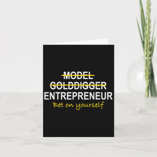 Modell Golddigger Entreprenör Motiverande  Kort