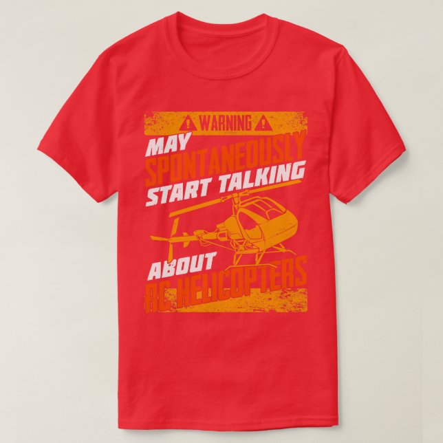 Modell Helicopter Chopper RC Pilot Gift T Shirt (Design framsida)