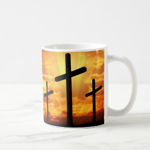 MODELL KRISTEN BIBELVERS SOLNEDGÅNG KORS KAFFEMUGG
