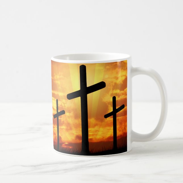 MODELL KRISTEN BIBELVERS SOLNEDGÅNG KORS KAFFEMUGG (Höger)