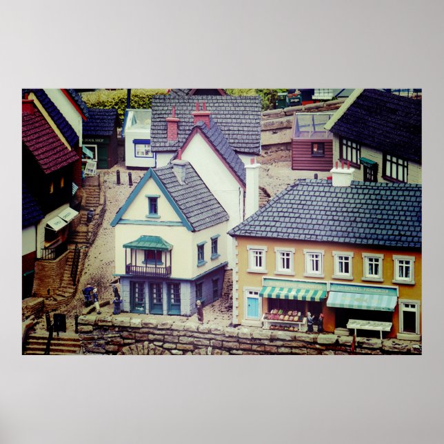 Modell kustnära byggnader poster (Framsidan)