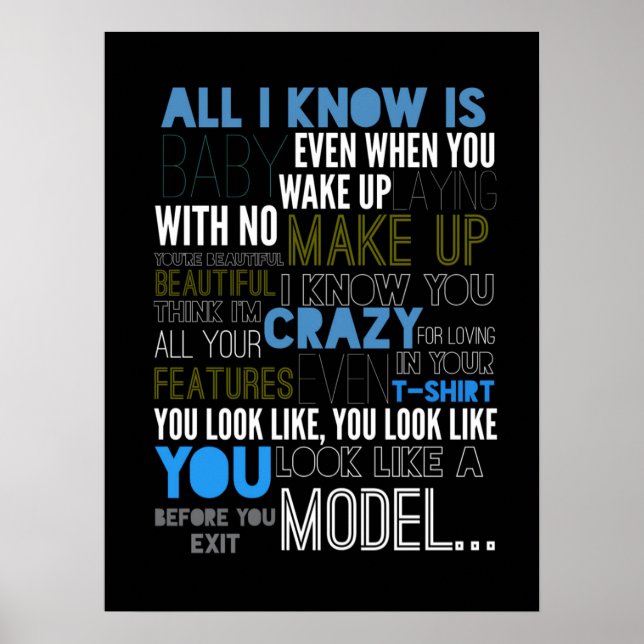 Modell Lyric Poster (Framsidan)