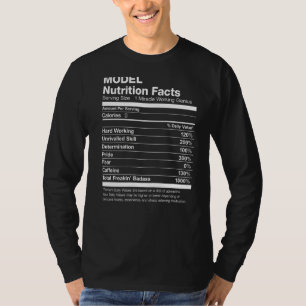 Modell Näringsfacts Funny T Shirt