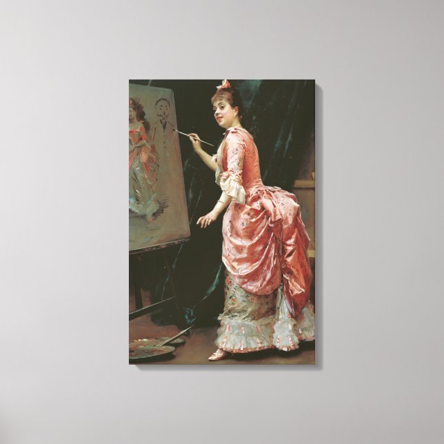 Modell Skapar MisChief (av Raimundo de Madrazo) Canvastryck (Framsida)