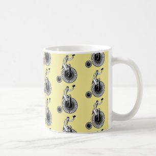 Modell T Penny Farthing Classic - Black and White Kaffemugg