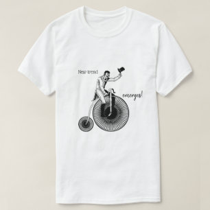 Modell T Penny Farthing Classic Black and White T Shirt