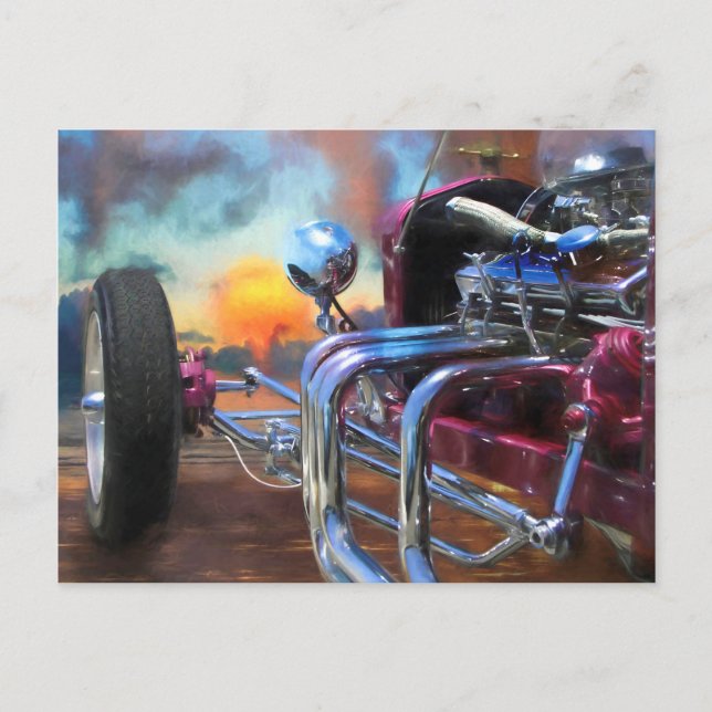 Modell T Roadster BEACH SUNSET DREAMS Vykort (Framsida)