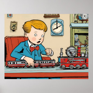 Modell Tåg - Barn Leksak Poster