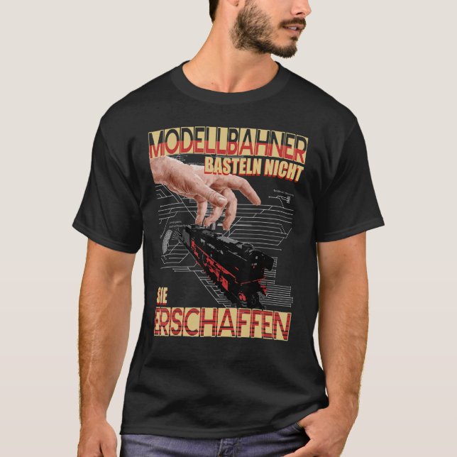 Modellbahner Crafts Nicht Sie Schaffen Track Plan T Shirt (Framsida)