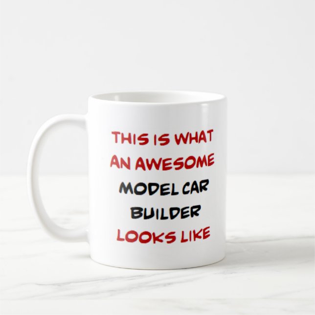 Modellbilsbyggare, fantastisk kaffemugg (Vänster)