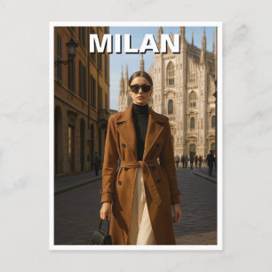 Modellen mode i Milanos Italien Vykort