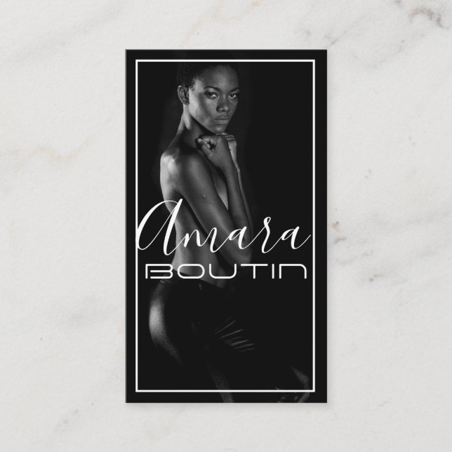 Modellens Affärskort Visitkort (Framsida)