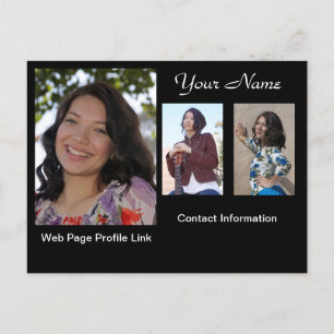 Modellens headshot Card Vykort