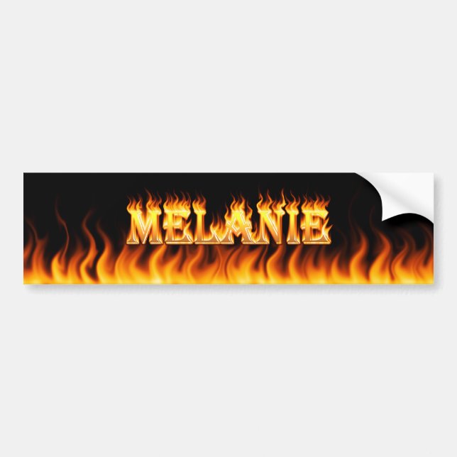 Modeller för Melanie-riktig eld och flamma Bildekal (Framsidan)