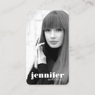 Modeller och Actors Modern Headshot V-Affärskort Visitkort