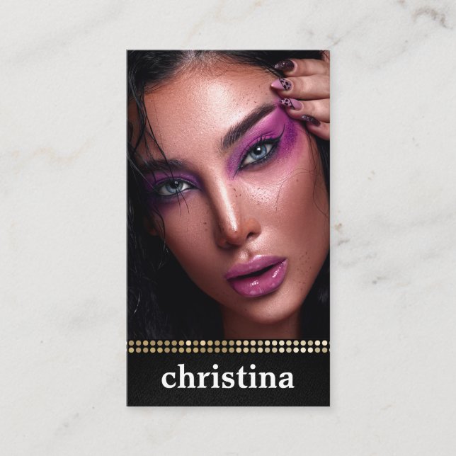 Modeller och skådespelare Affärskortet Modern head Visitkort (Framsida)