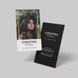 Modeller och skådespelare, huvudskott Photo Faux G Visitkort