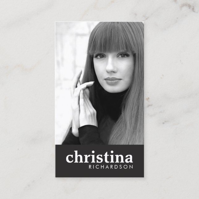 Modeller och skådespelare Modern Headshot II Visitkort (Framsida)