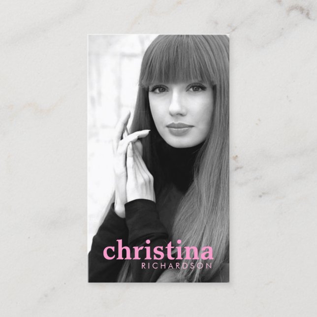 Modeller och skådespelare Modern Headshot III Visitkort (Framsida)