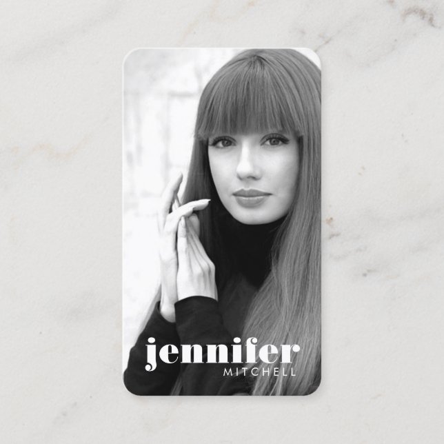 Modeller och skådespelare Modern Headshot V Visitkort (Framsida)