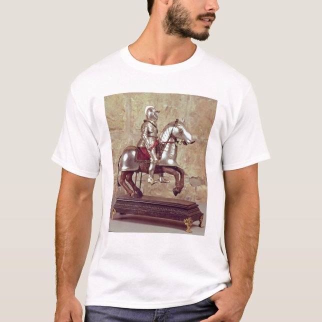 Modellera av en barded häst och ryttare, c.1640 tee (Framsida)