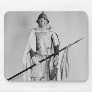 Modellera av en Carolingian cavalryman Musmatta