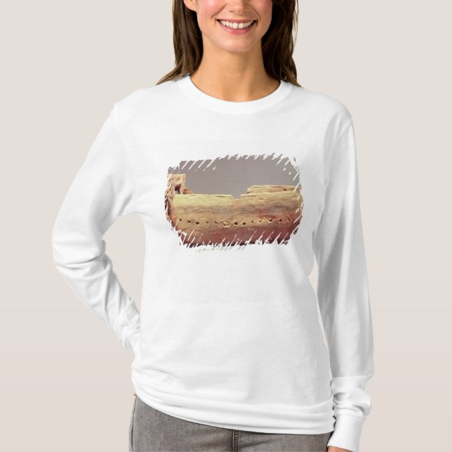 Modellera av ett fartyg med ett kickpoopdäck t-shirt (Framsida)