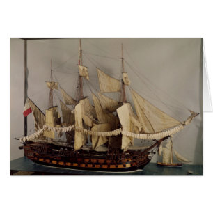 Modellera av frakten 'L'Achille Hälsningskort