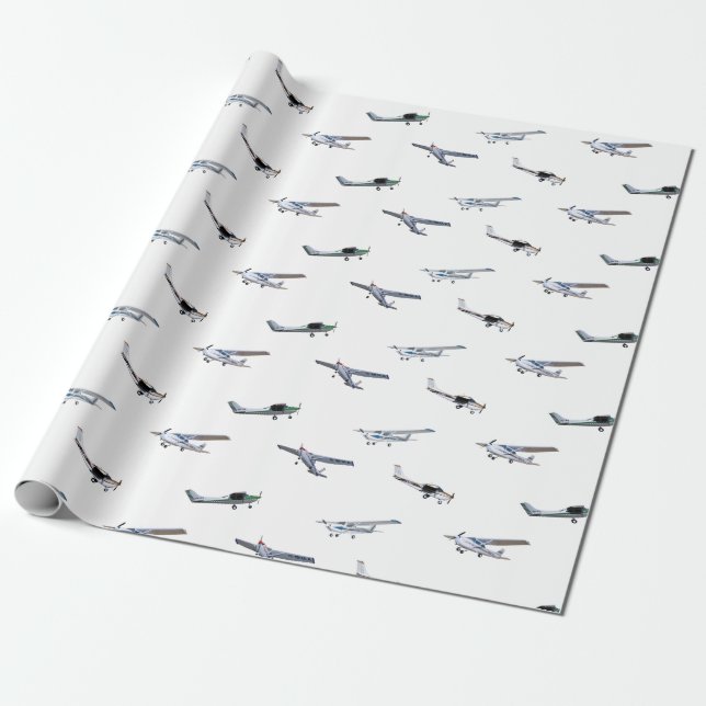 Modellera Cessna flygplan i flyg Presentpapper (Utrullad)