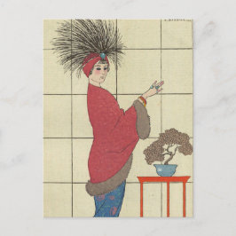 Modellera med räven klippte laget vykort