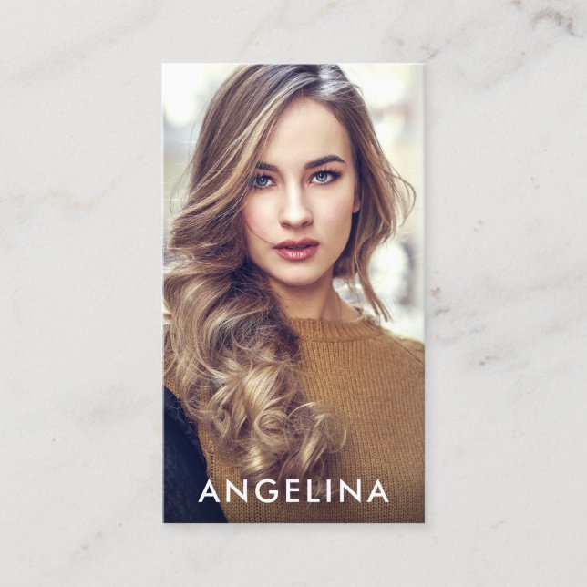 Modellera modern Blk W för skådespelarefotoet Visitkort (Framsida)