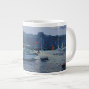 Modellerade yachter sent på eftermiddagen jumbo mugg
