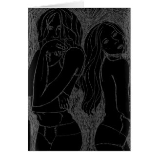 MODELLERAR det tomma kortet POSING1 Hälsningskort