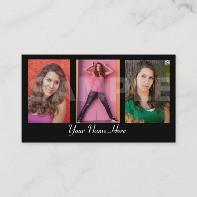 Modellerar och skådespelareHeadshotvisitkorten Visitkort (Framsida)