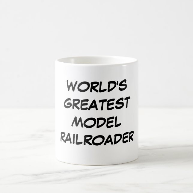 "Modellerar världsmästaren den Railroader" muggen Kaffemugg (Center)