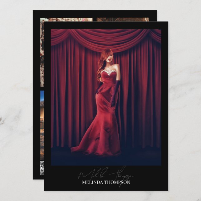 Modellering av Comp Card 5-foto Namnteckning skrip (Fram/baksida)