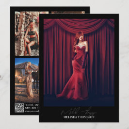 Modellering av Comp Card 5-foto Namnteckning skrip