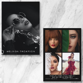 Modellering av Comp Card 5 Photo Black Inbjudningar