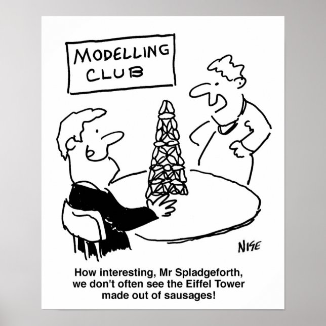 Modellering av Klubben Eiffel Torn Made från Sausa Poster (Framsidan)